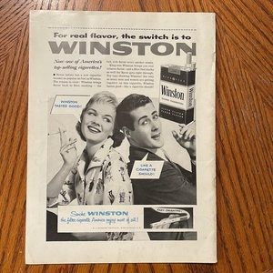 Vintage large Winston ad